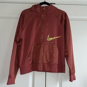 Nike gold metallic hoodie. NWT. Size S.